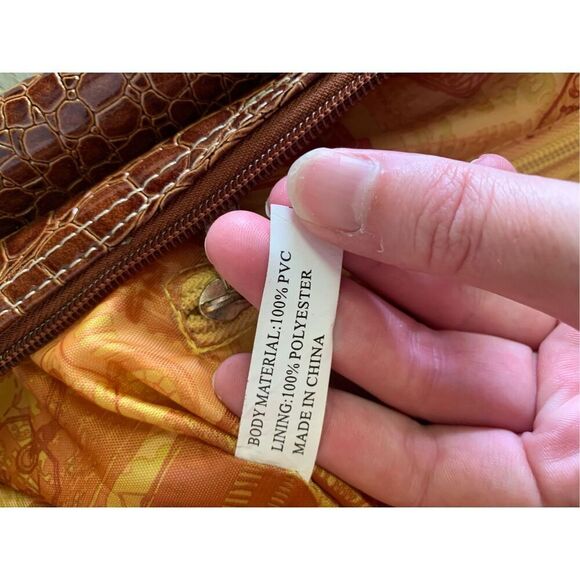 Samantha Brown Dowel Weekender Travel  Work Tote Bag Red Croco Embossed - Picture 14 of 15